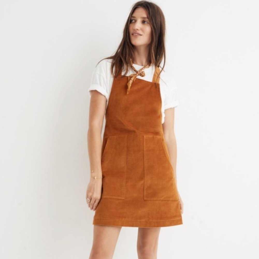 Madewell Velveteen Pinafore Jumper